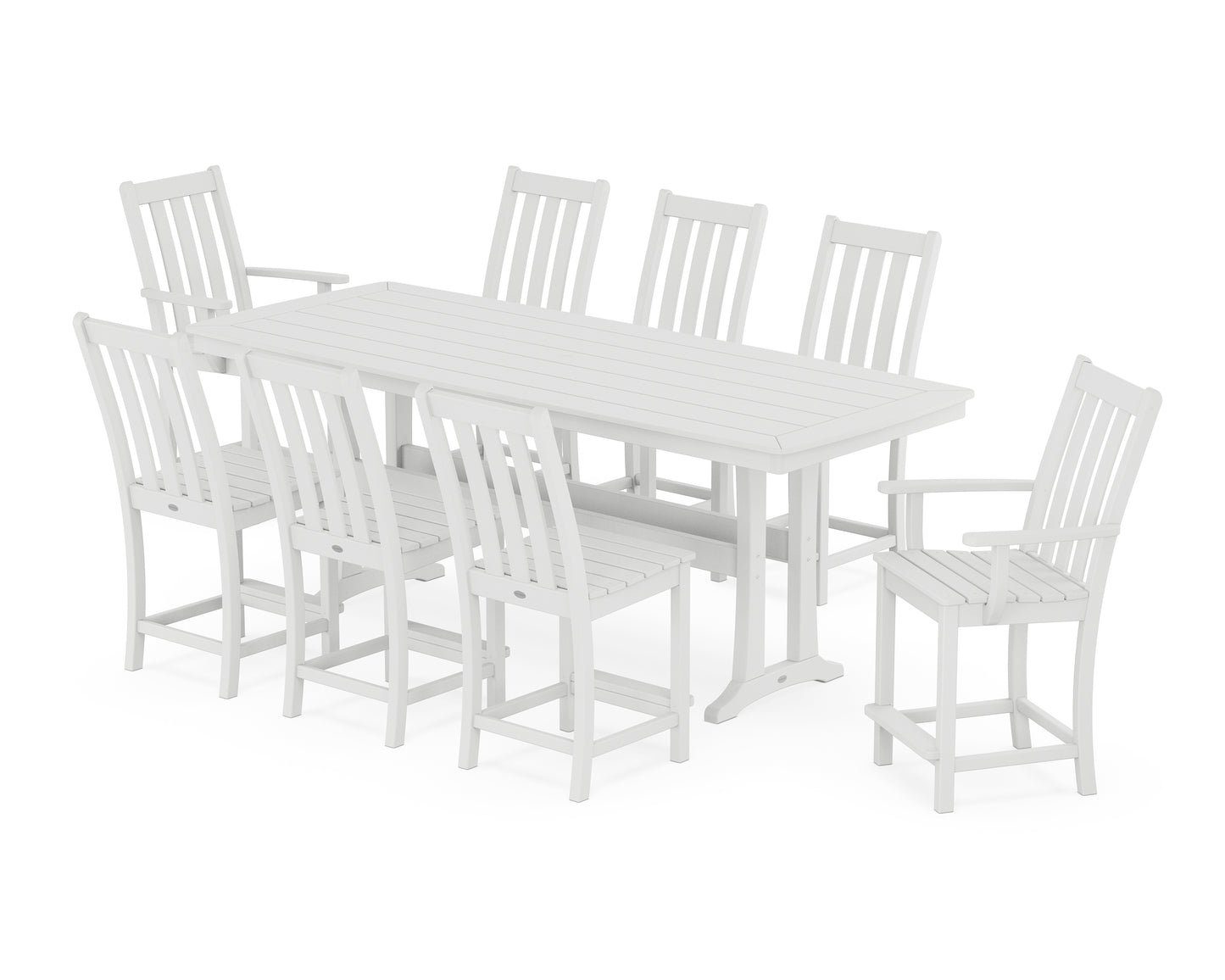 Vineyard 9-Piece Counter Set with Trestle Legs