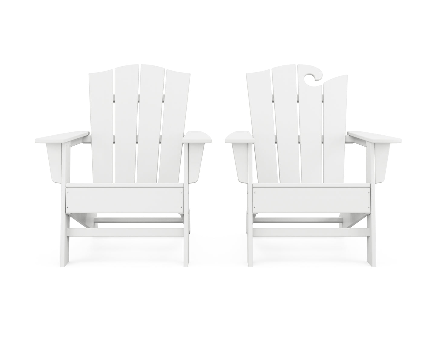 Wave 2-Piece Adirondack Chair Set with The Crest Chair
