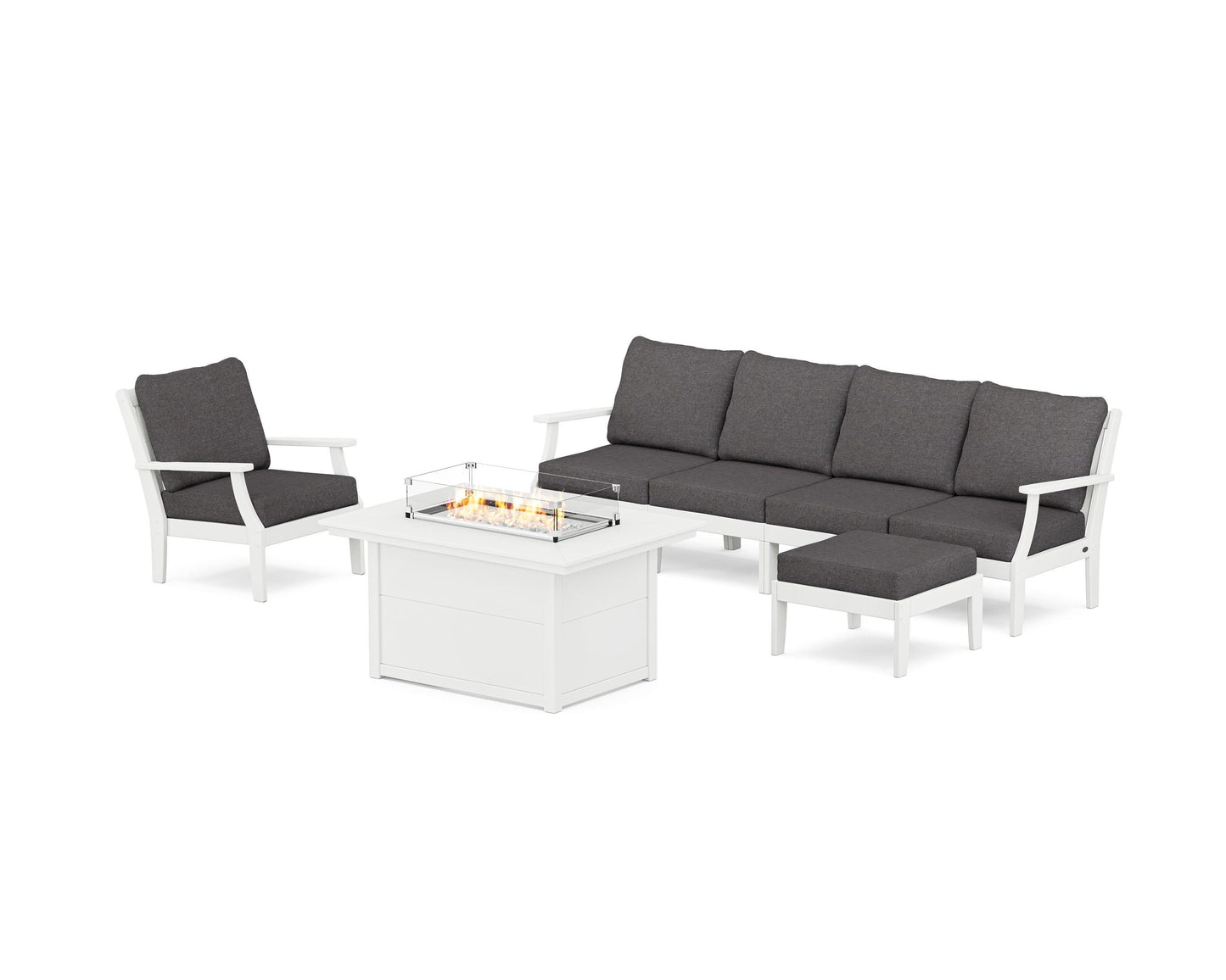 Braxton Sectional Lounge and Fire Pit Set