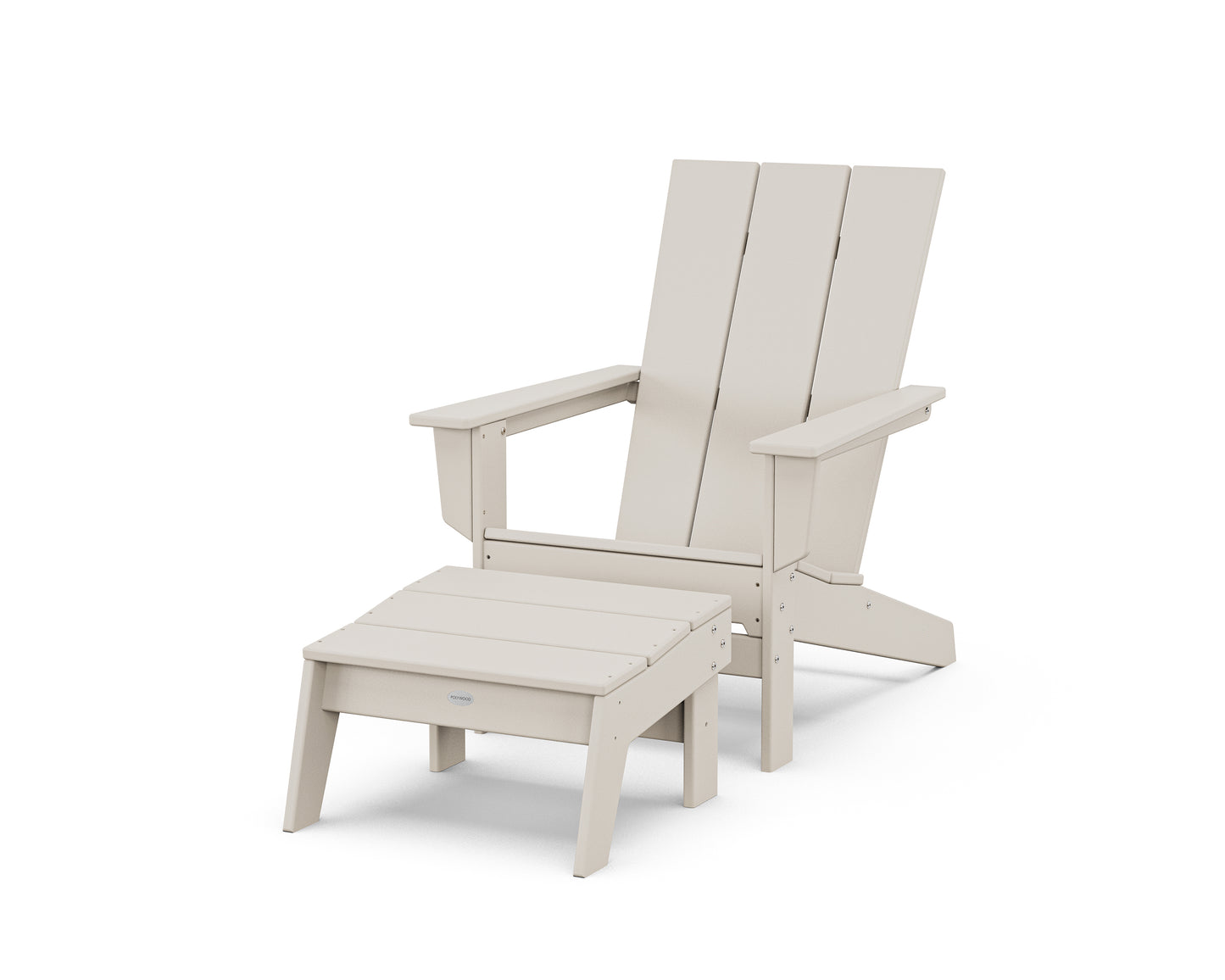 Modern Studio Adirondack Chair with Ottoman