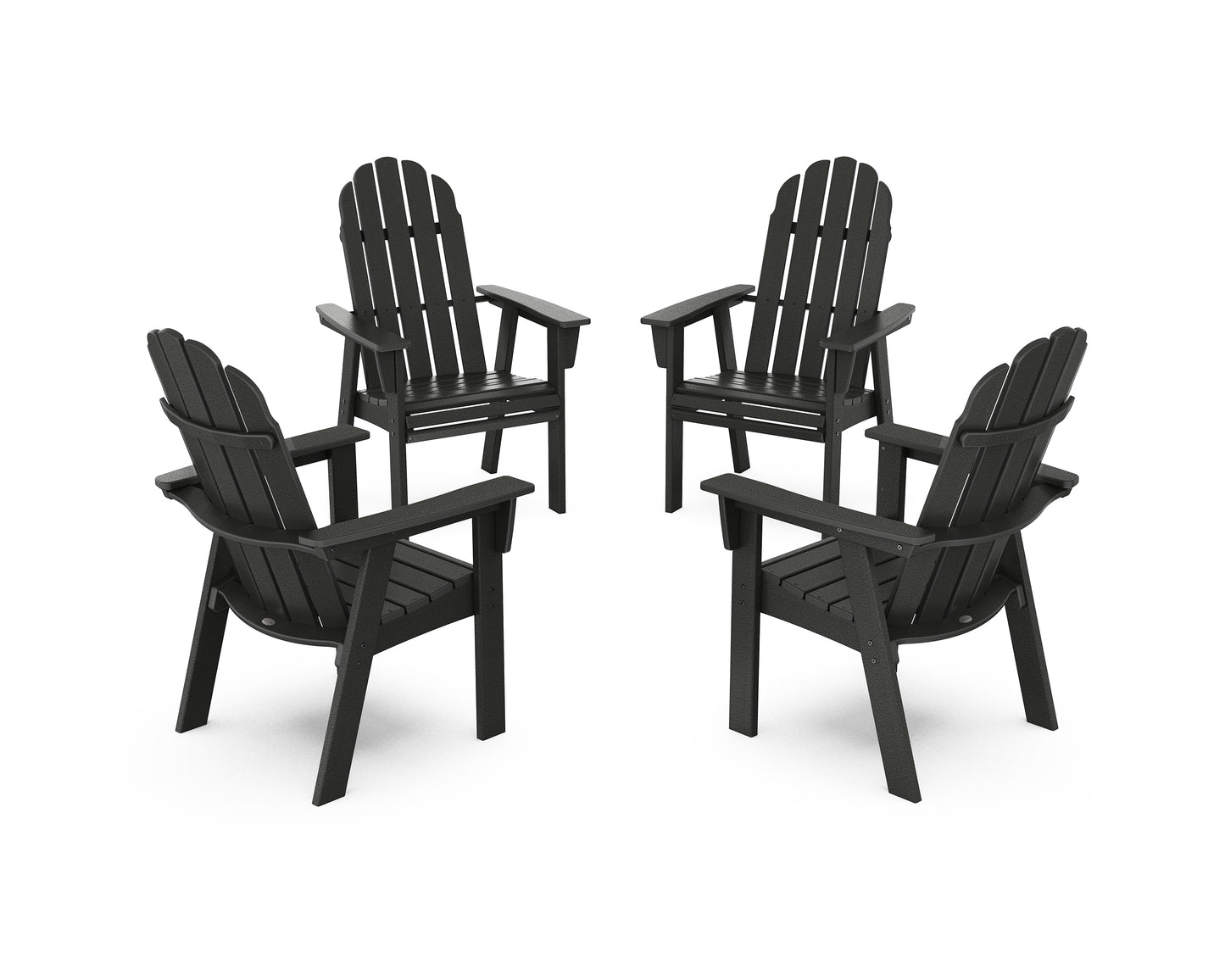 Vineyard 4-Piece Curveback Upright Adirondack Conversation Set