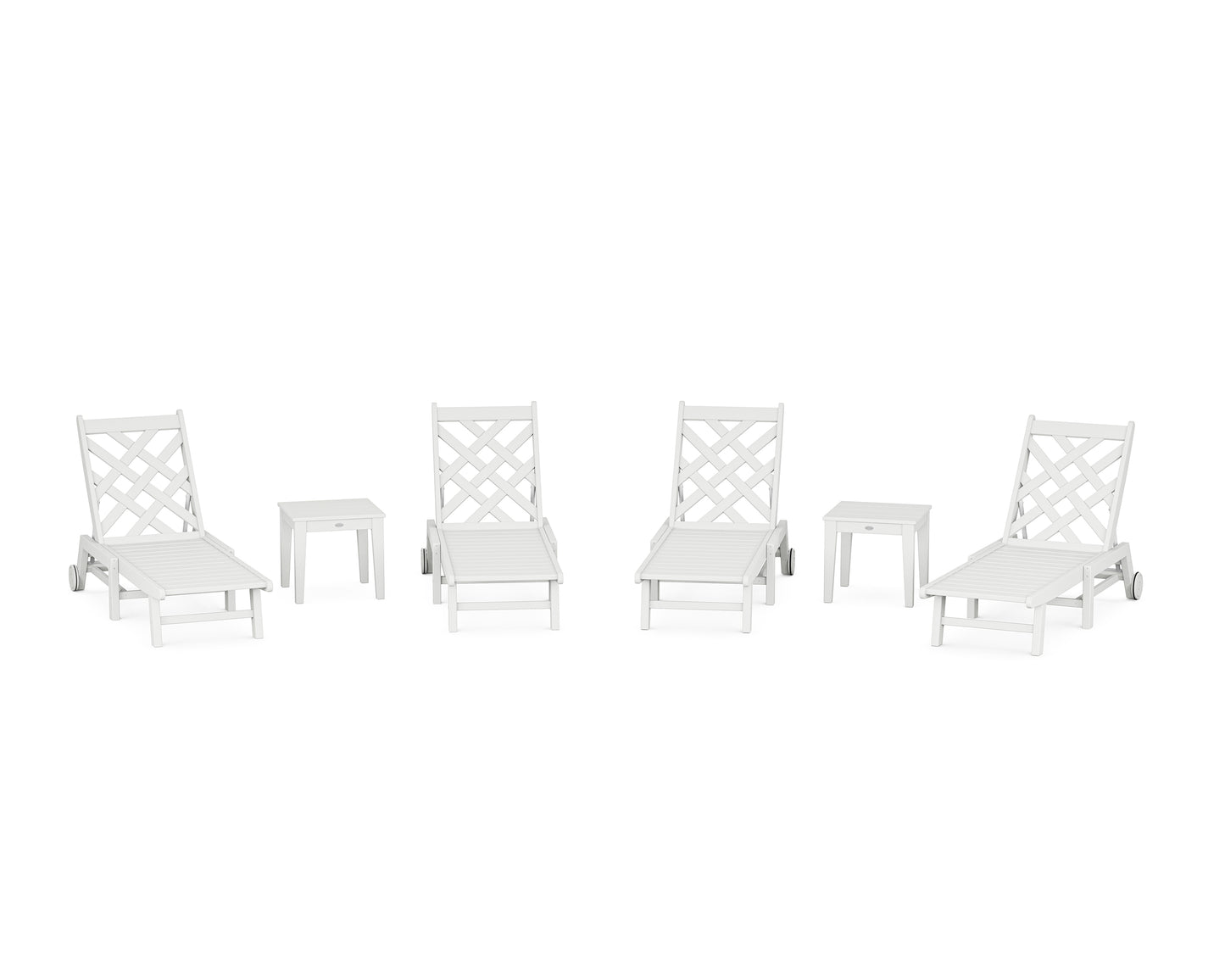 Wovendale 6-Piece Chaise Set with Wheels