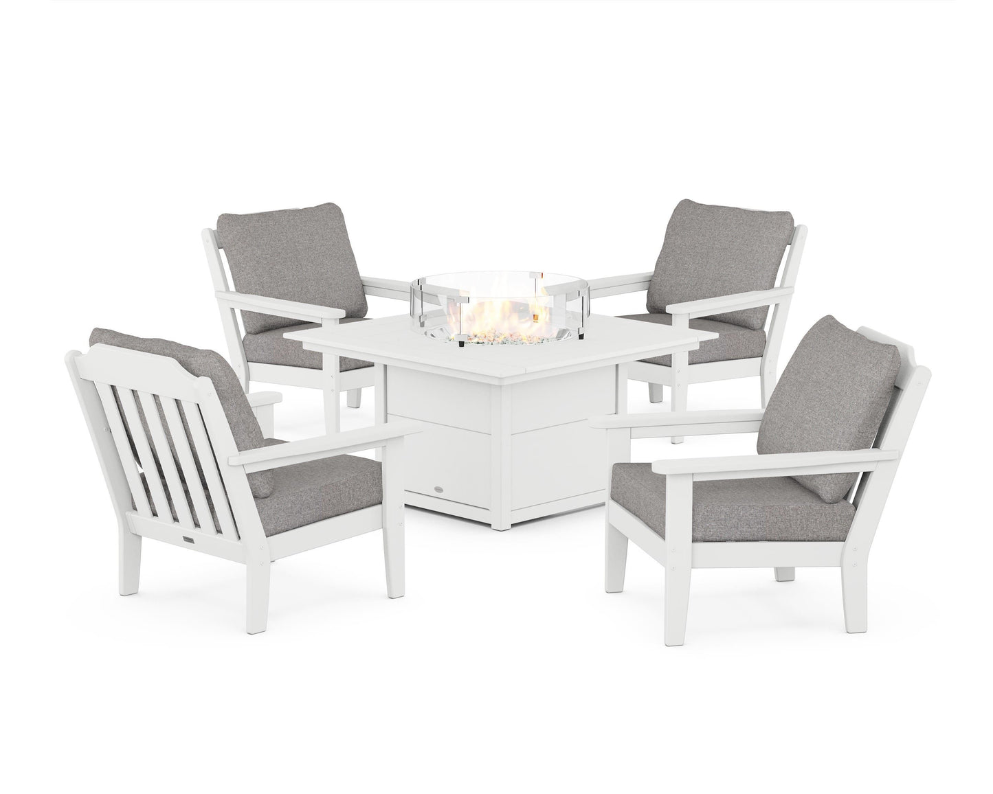 Cottage 5-Piece Deep Seating Set with Fire Pit Table