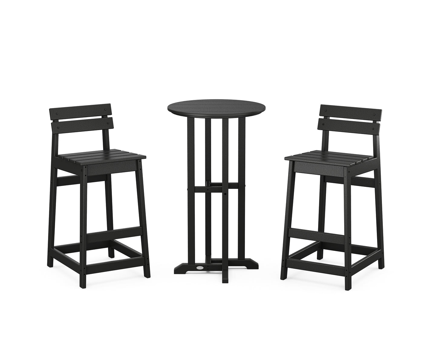 Modern Studio Plaza Lowback Bar Chair 3-Piece Bistro Set