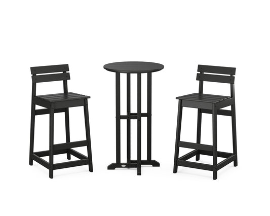 Modern Studio Plaza Lowback Bar Chair 3-Piece Bistro Set