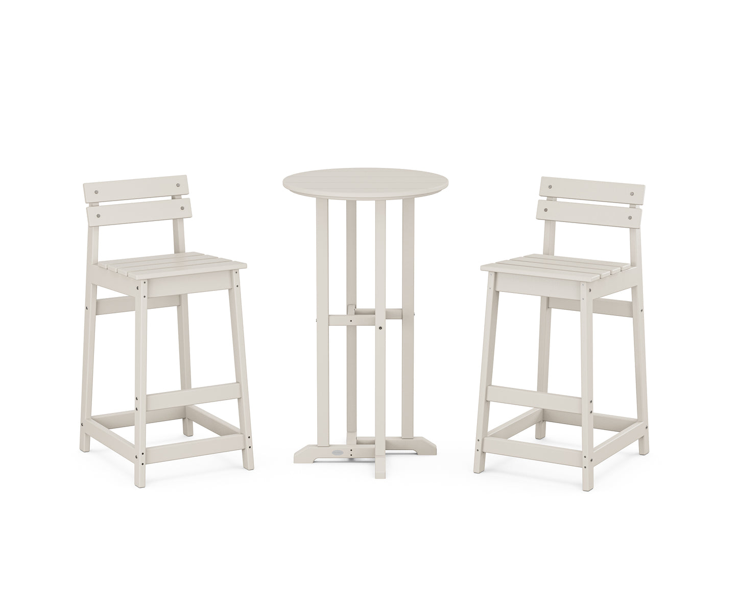 Modern Studio Plaza Lowback Bar Chair 3-Piece Bistro Set