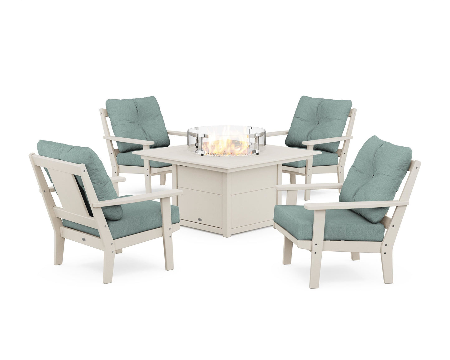 Prairie 5-Piece Deep Seating Set with Fire Pit Table