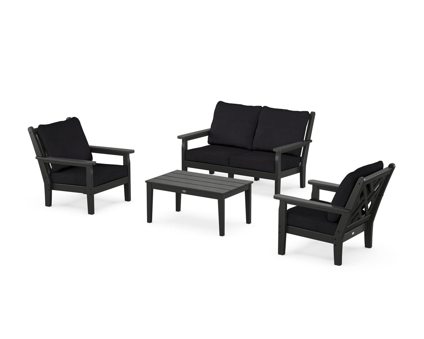 Chippendale 4-Piece Deep Seating Set with Loveseat