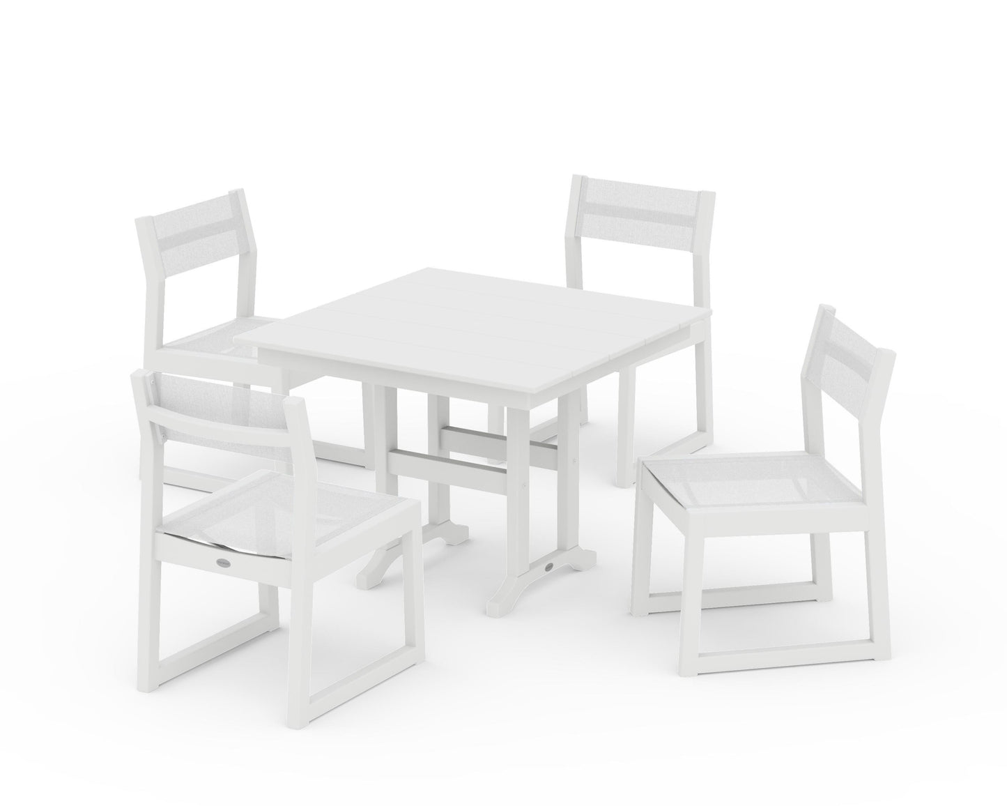 EDGE Sling Side Chair 5-Piece Farmhouse Dining Set