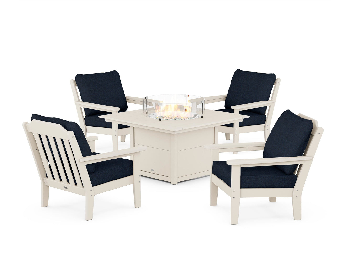 Cottage 5-Piece Deep Seating Set with Fire Pit Table