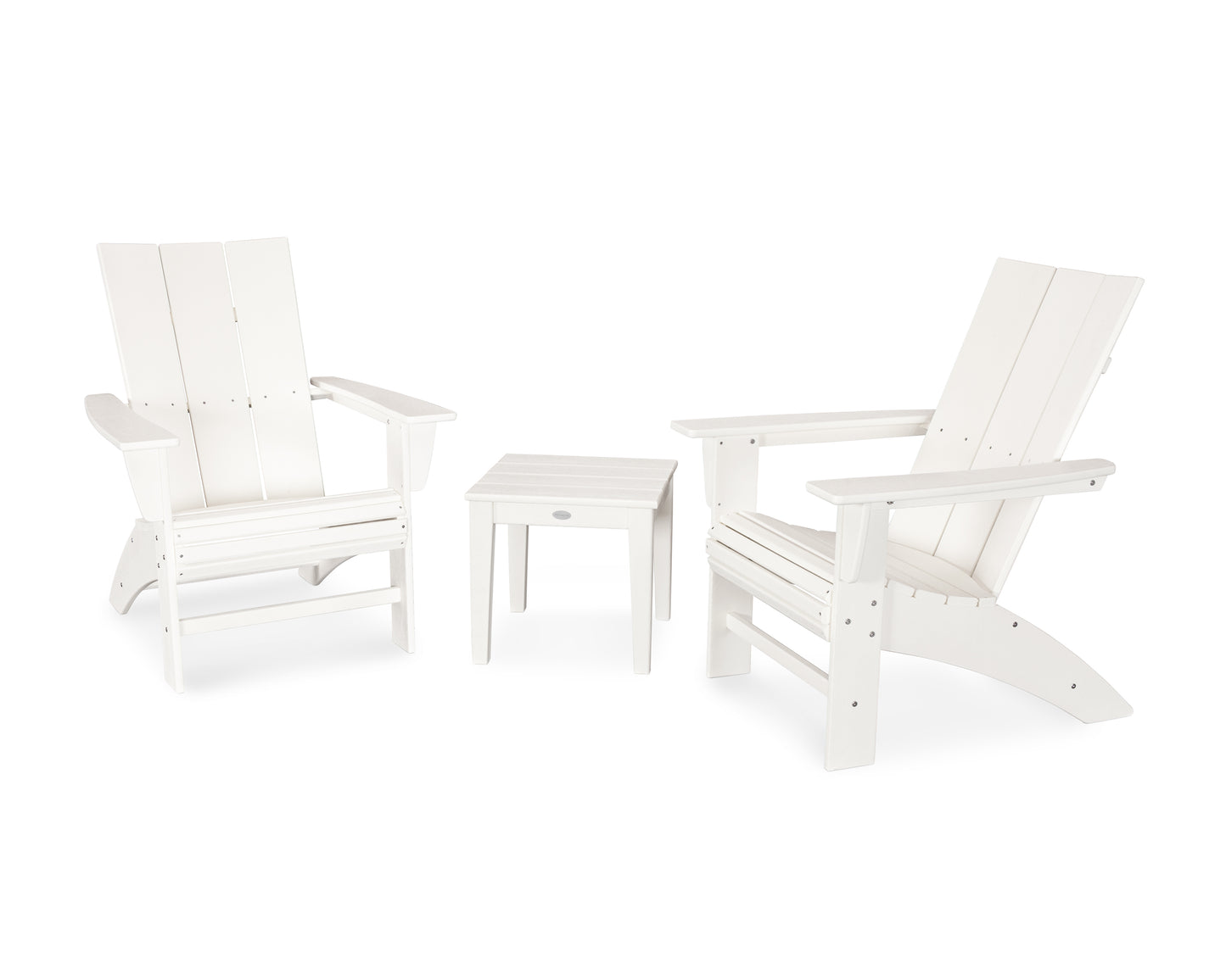 Modern 3-Piece Curveback Adirondack Set