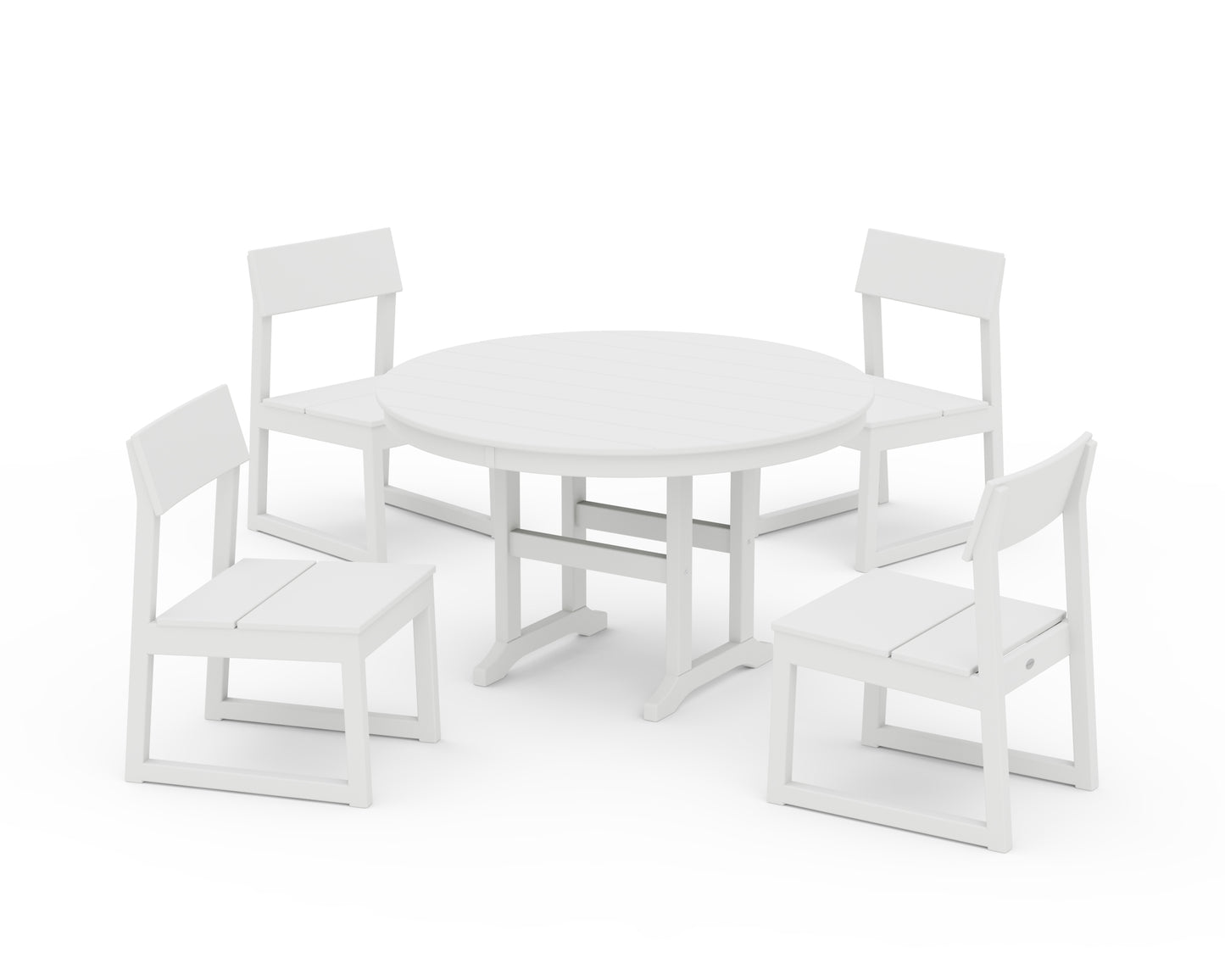 EDGE Side Chair 5-Piece Round Farmhouse Dining Set