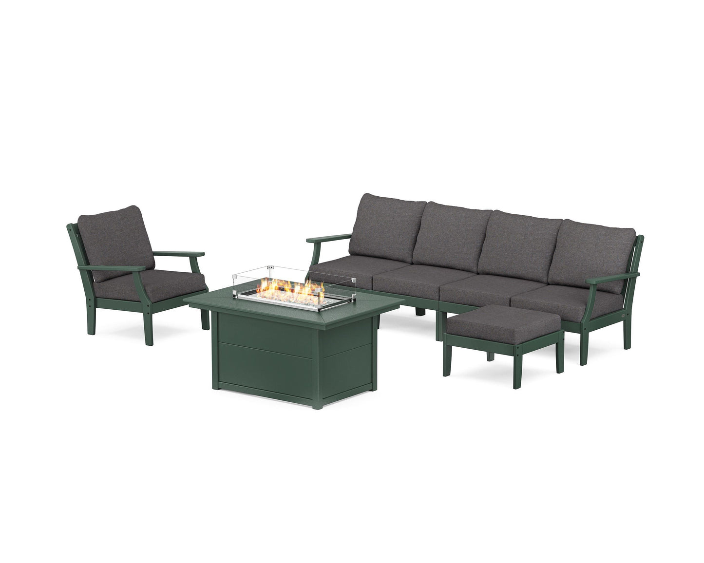 Braxton Sectional Lounge and Fire Pit Set