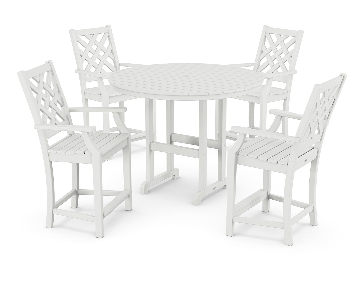 Wovendale 5-Piece Round Farmhouse Counter Set