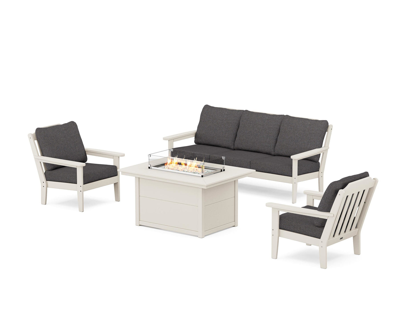 Cottage Deep Seating Fire Pit Table Set