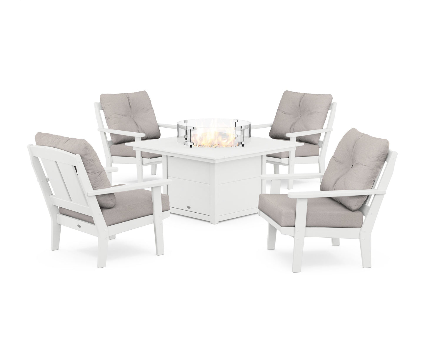 Mission 5-Piece Deep Seating Set with Fire Pit Table