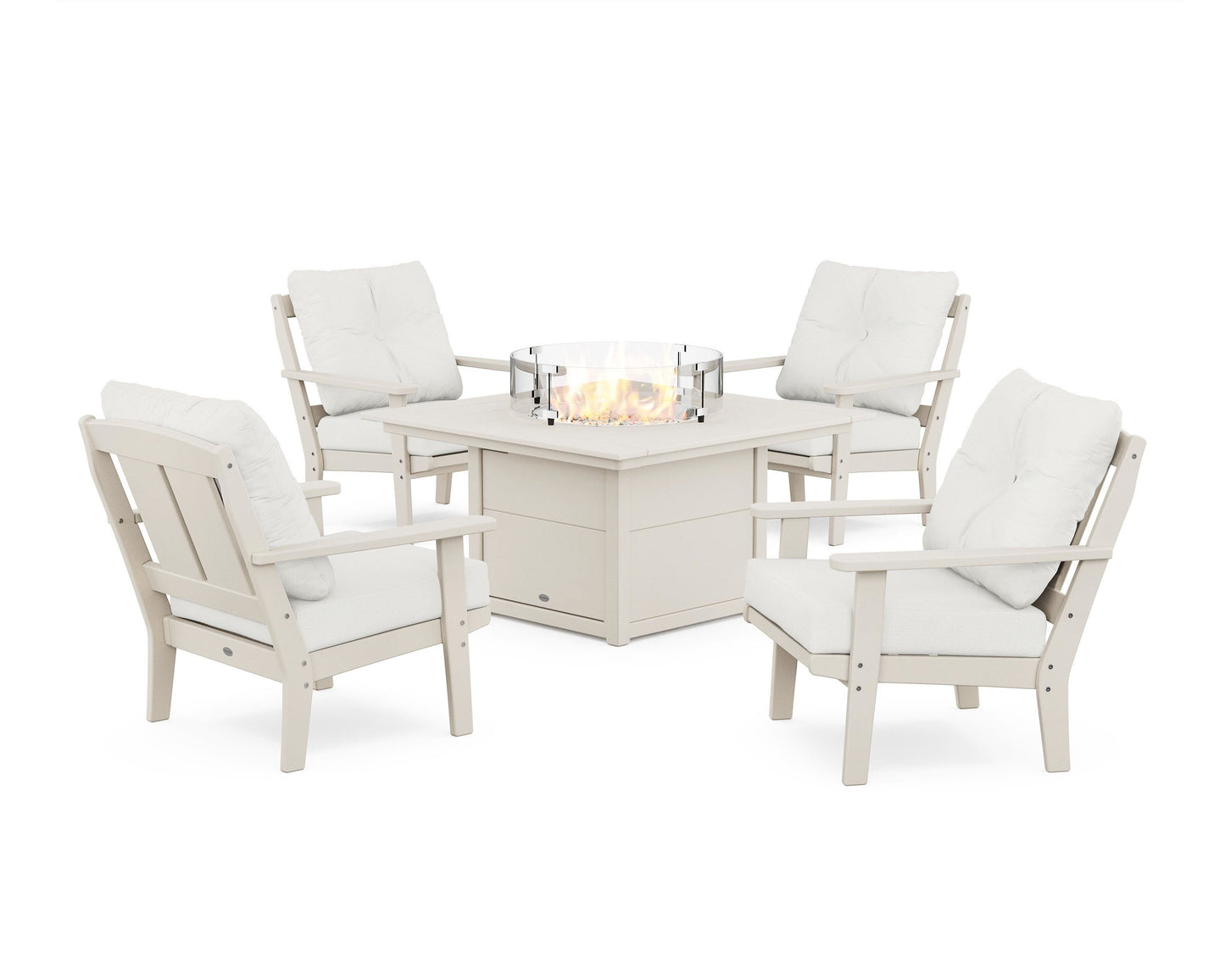 Mission 5-Piece Deep Seating Set with Fire Pit Table