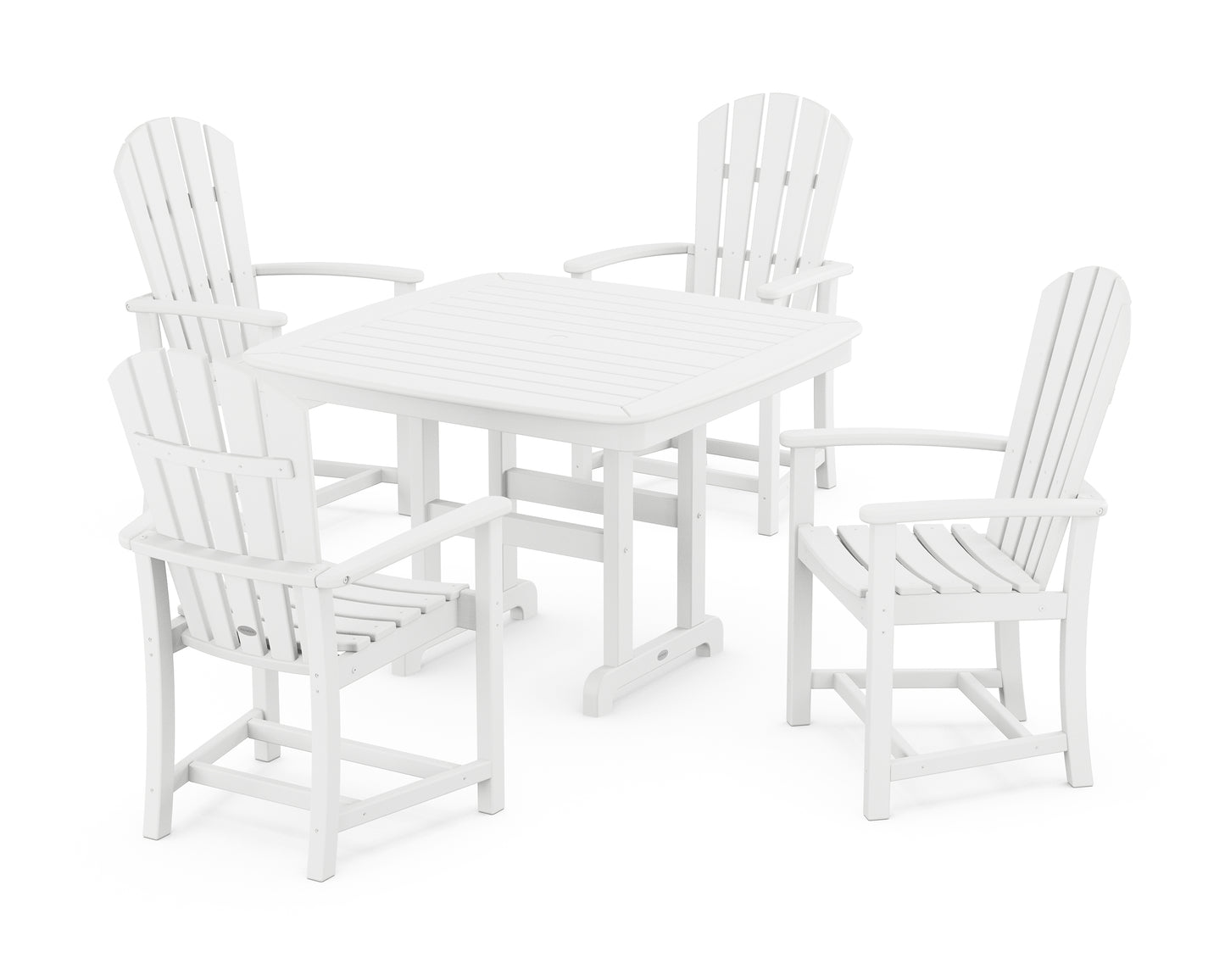 Palm Coast 5-Piece Dining Set with Trestle Legs