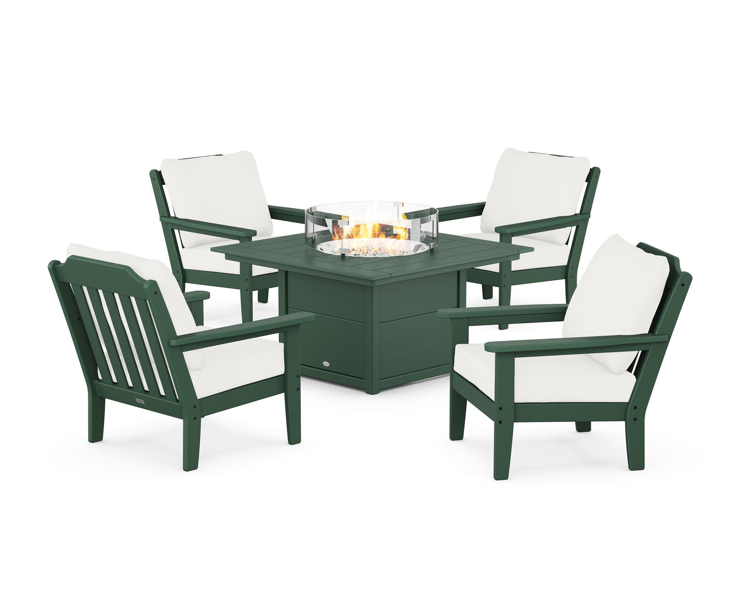 Cottage 5-Piece Deep Seating Set with Fire Pit Table