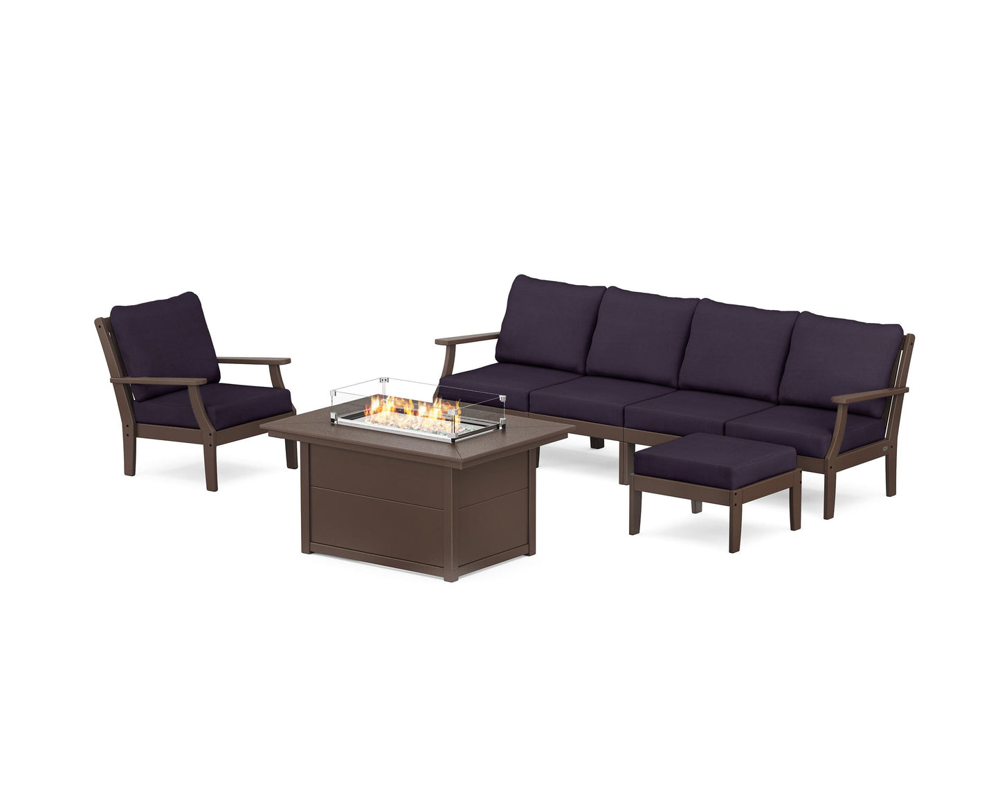 Braxton Sectional Lounge and Fire Pit Set