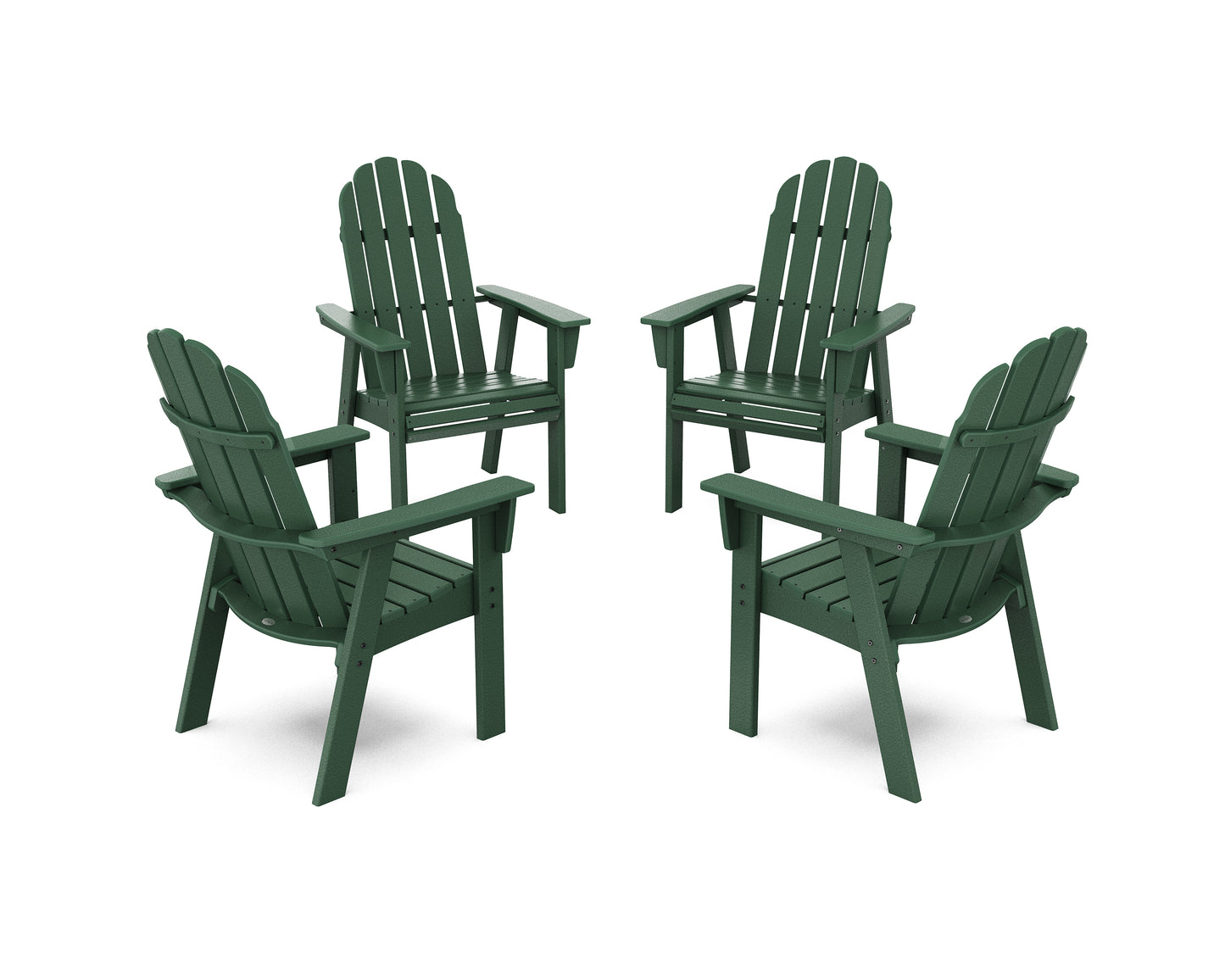 Vineyard 4-Piece Curveback Upright Adirondack Conversation Set