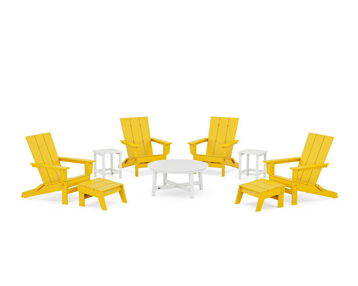 Modern Studio Folding Adirondack 9-Piece Conversation Set