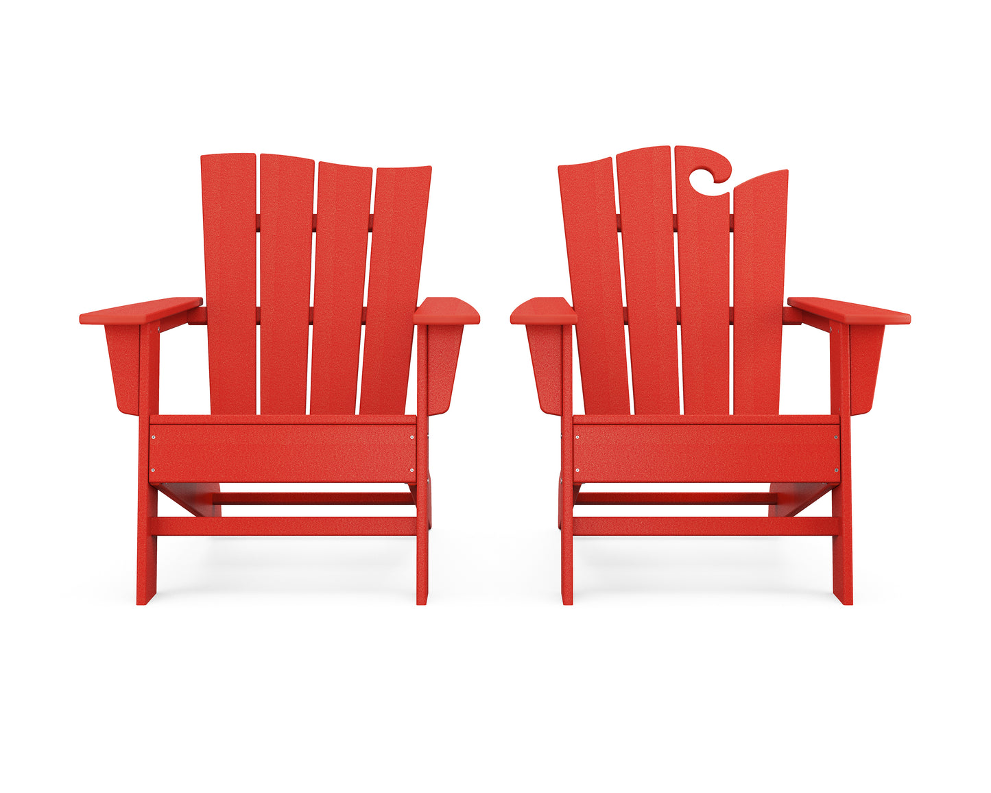 Wave 2-Piece Adirondack Set with The Wave Chair Left