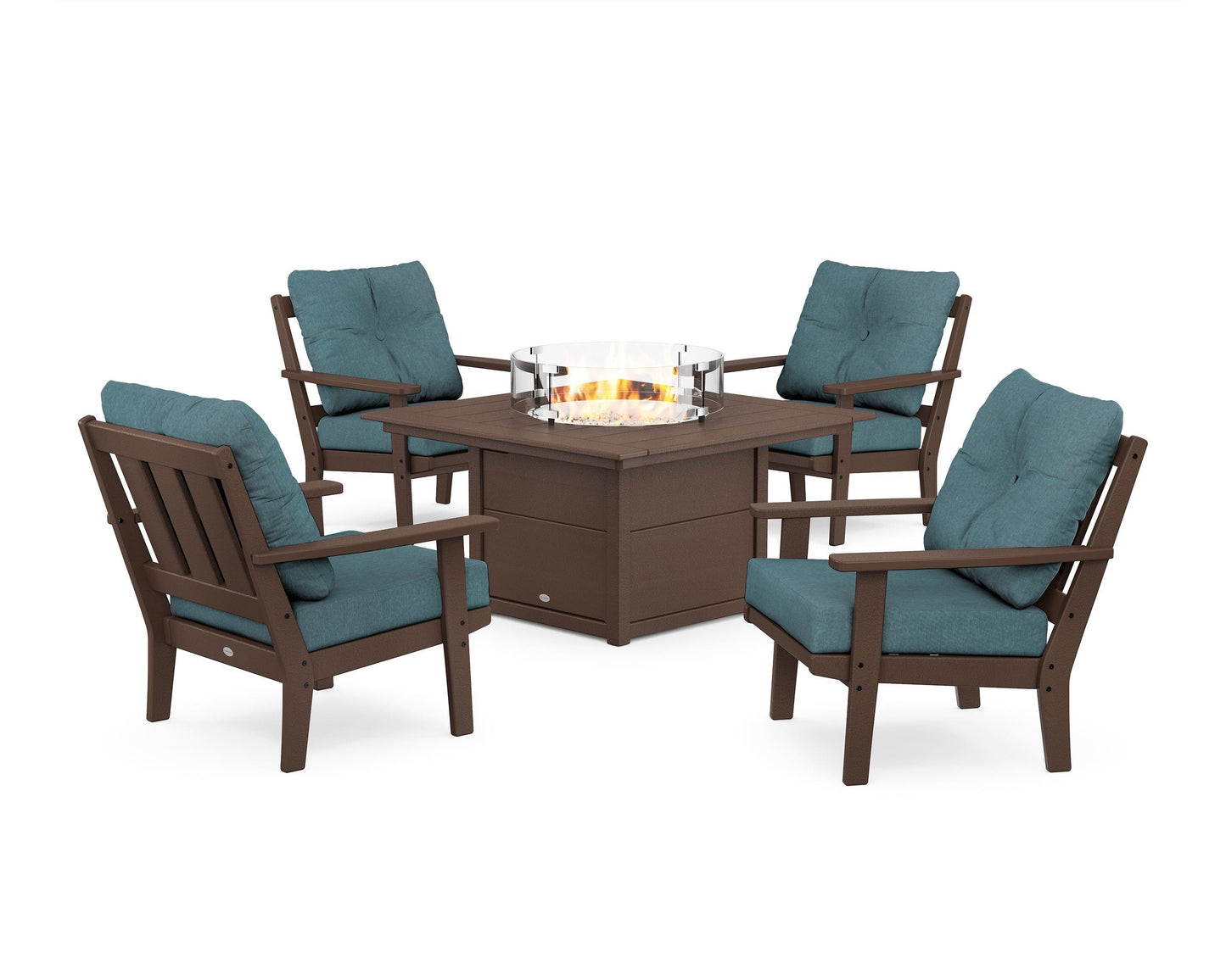 Oxford 5-Piece Deep Seating Set with Fire Pit Table