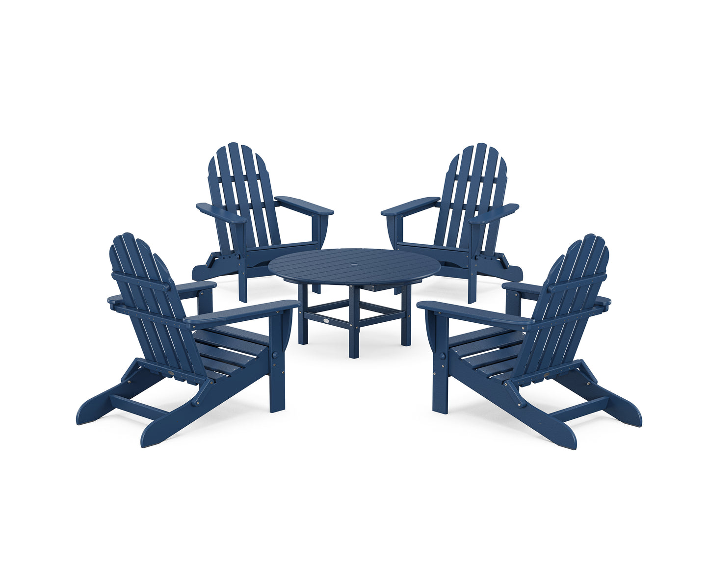 Classic Folding Adirondack 5-Piece Conversation Group