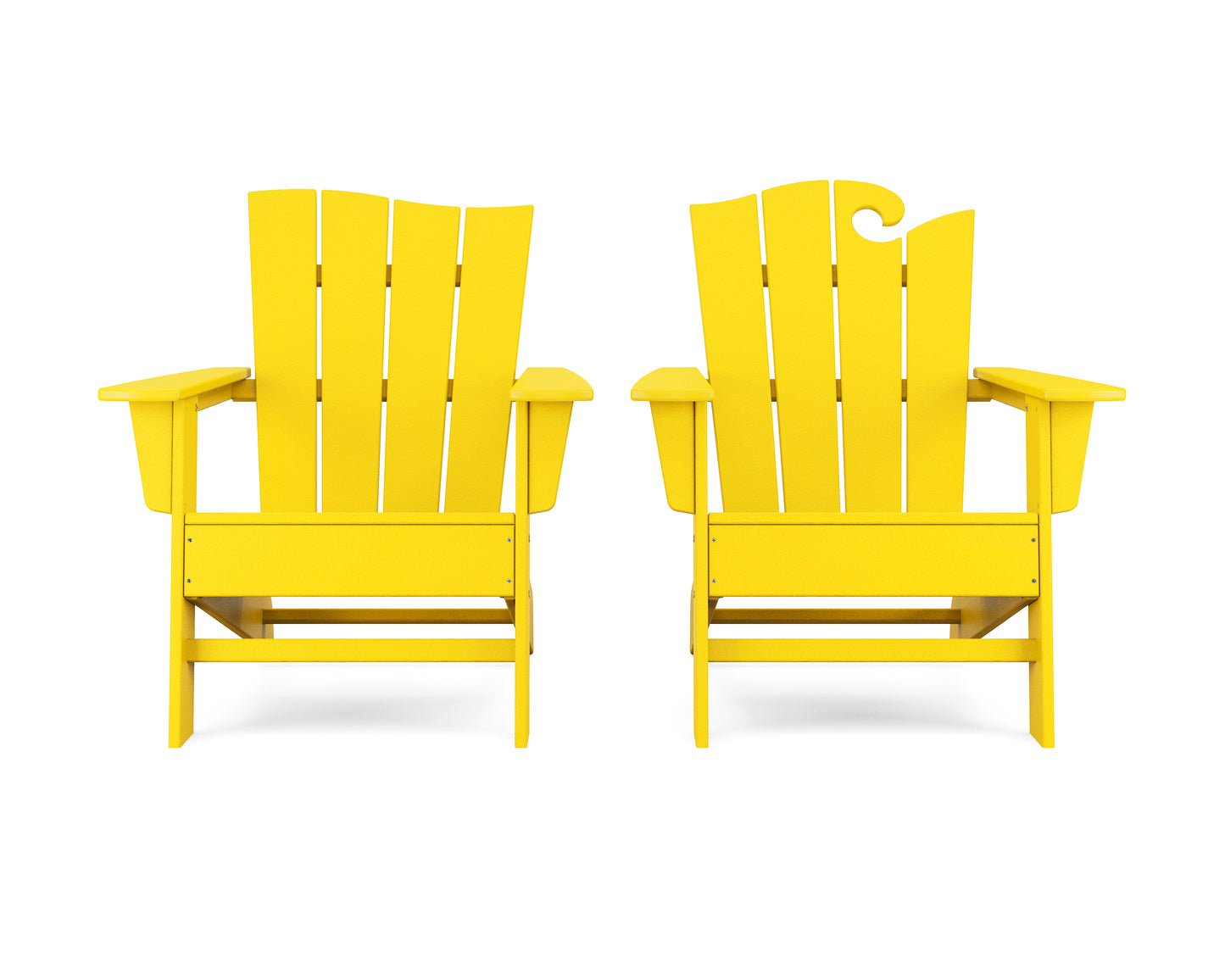 Wave 2-Piece Adirondack Set with The Wave Chair Left