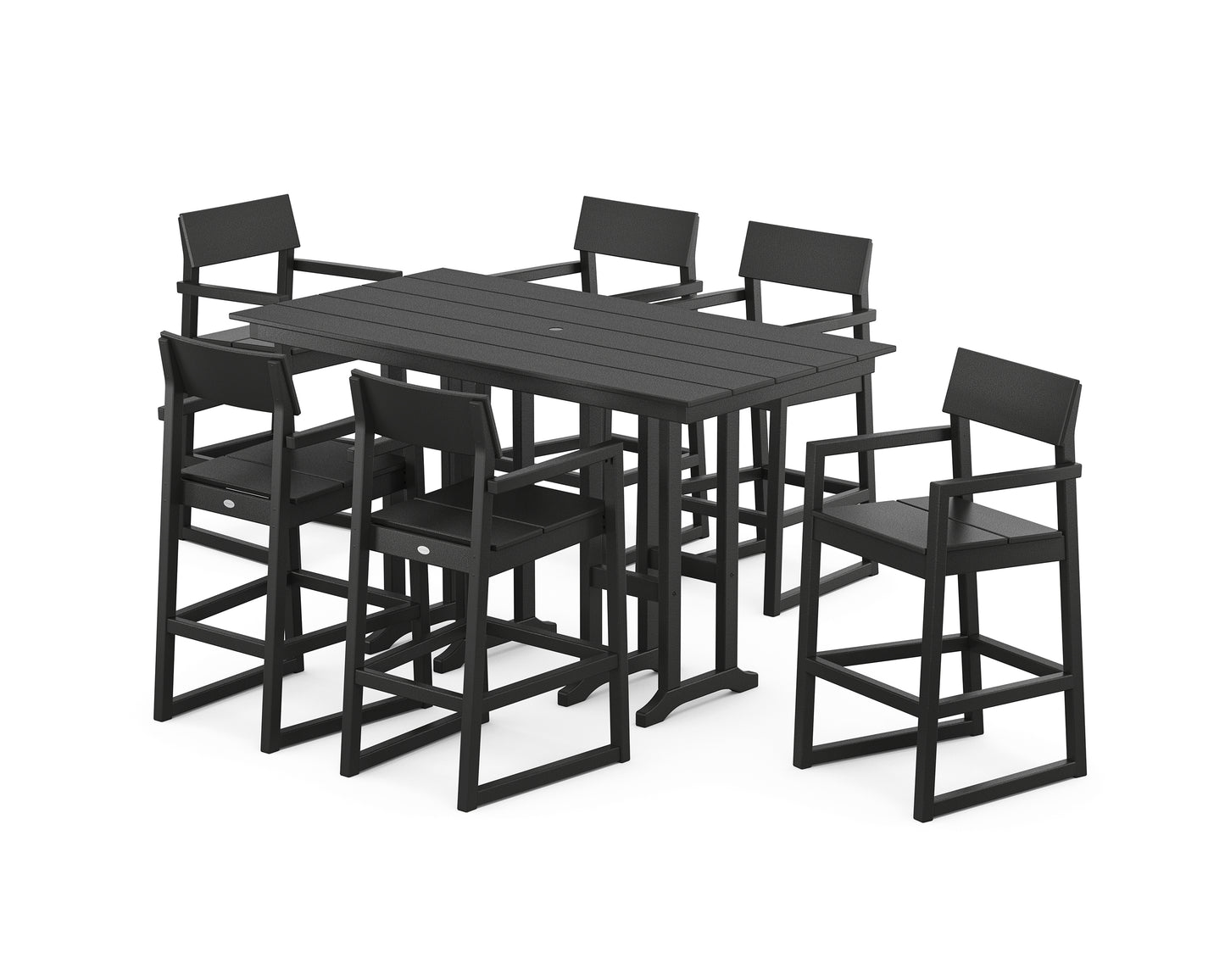 EDGE Arm Chair 7-Piece Farmhouse Bar Set