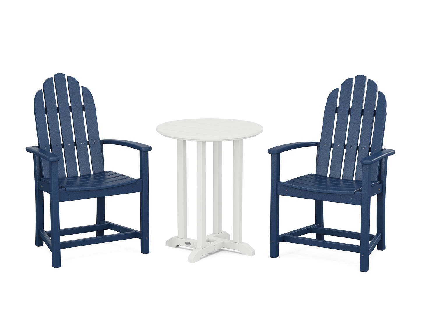 Classic Adirondack 3-Piece Round Bistro Dining Set