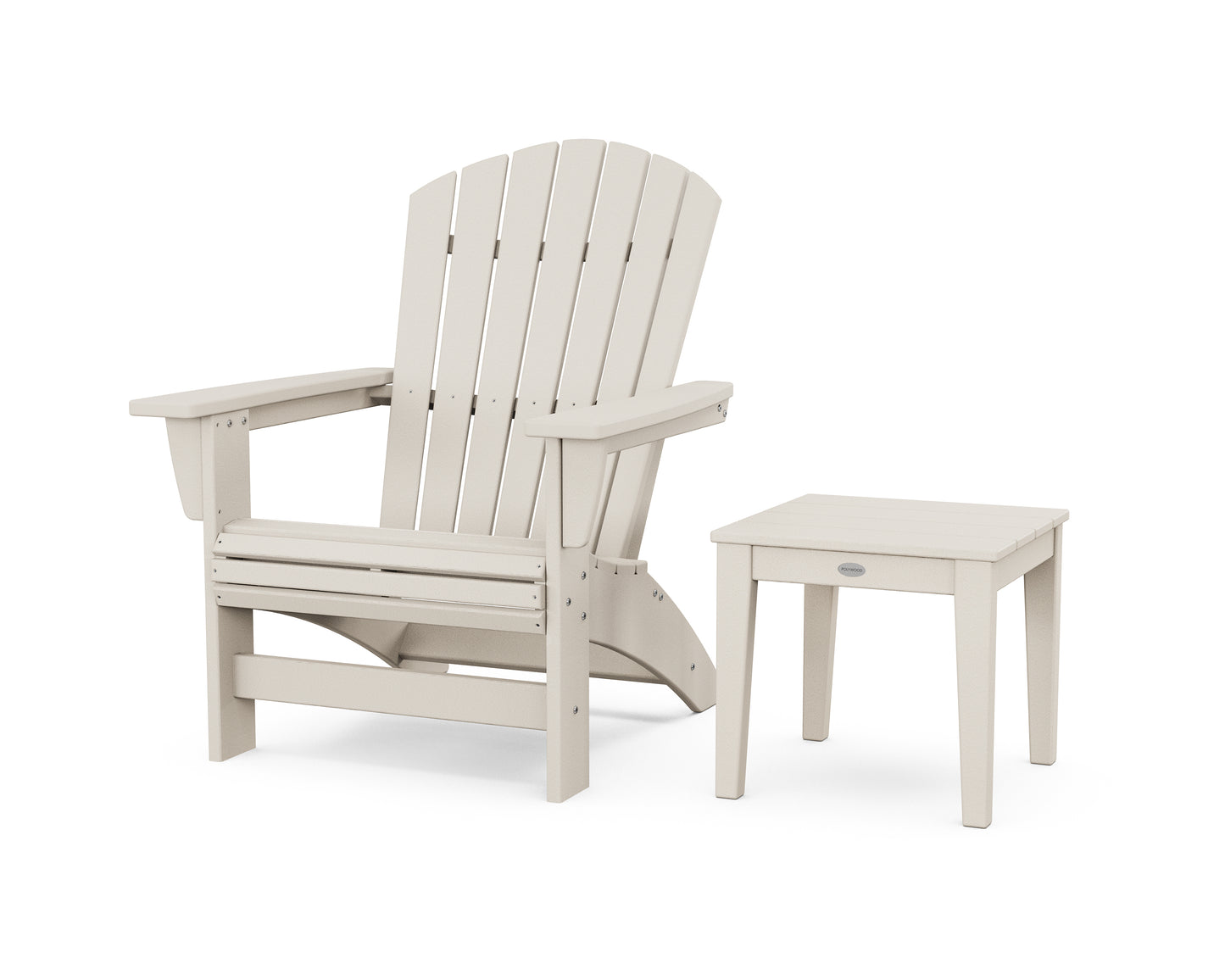 Nautical Grand Adirondack Chair with Side Table
