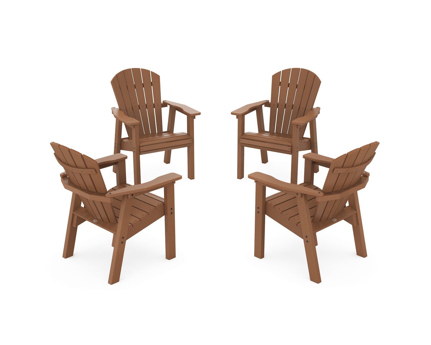 Seashell 4-Piece Upright Adirondack Conversation Set