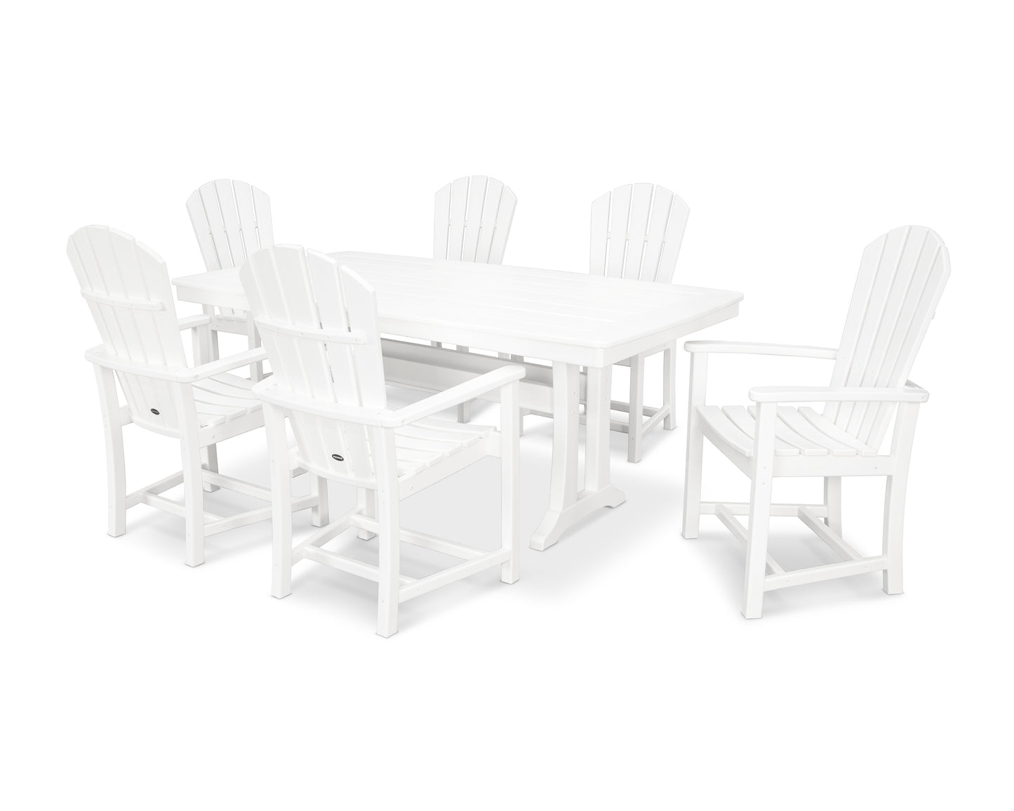 Palm Coast 7-Piece Dining Set with Trestle Legs
