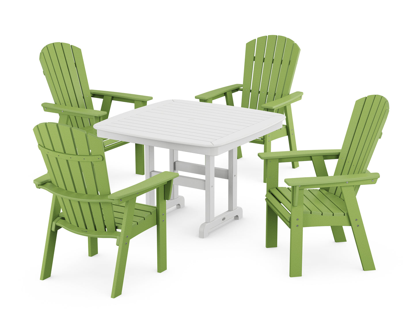 Nautical Curveback Adirondack 5-Piece Dining Set
