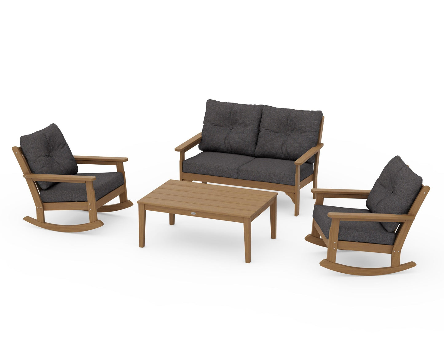 Vineyard 4-Piece Deep Seating Rocking Chair Set