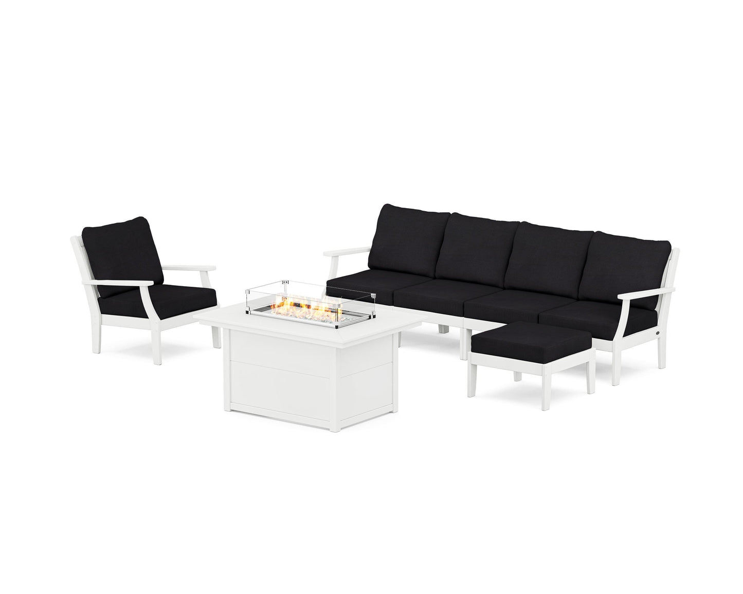 Braxton Sectional Lounge and Fire Pit Set