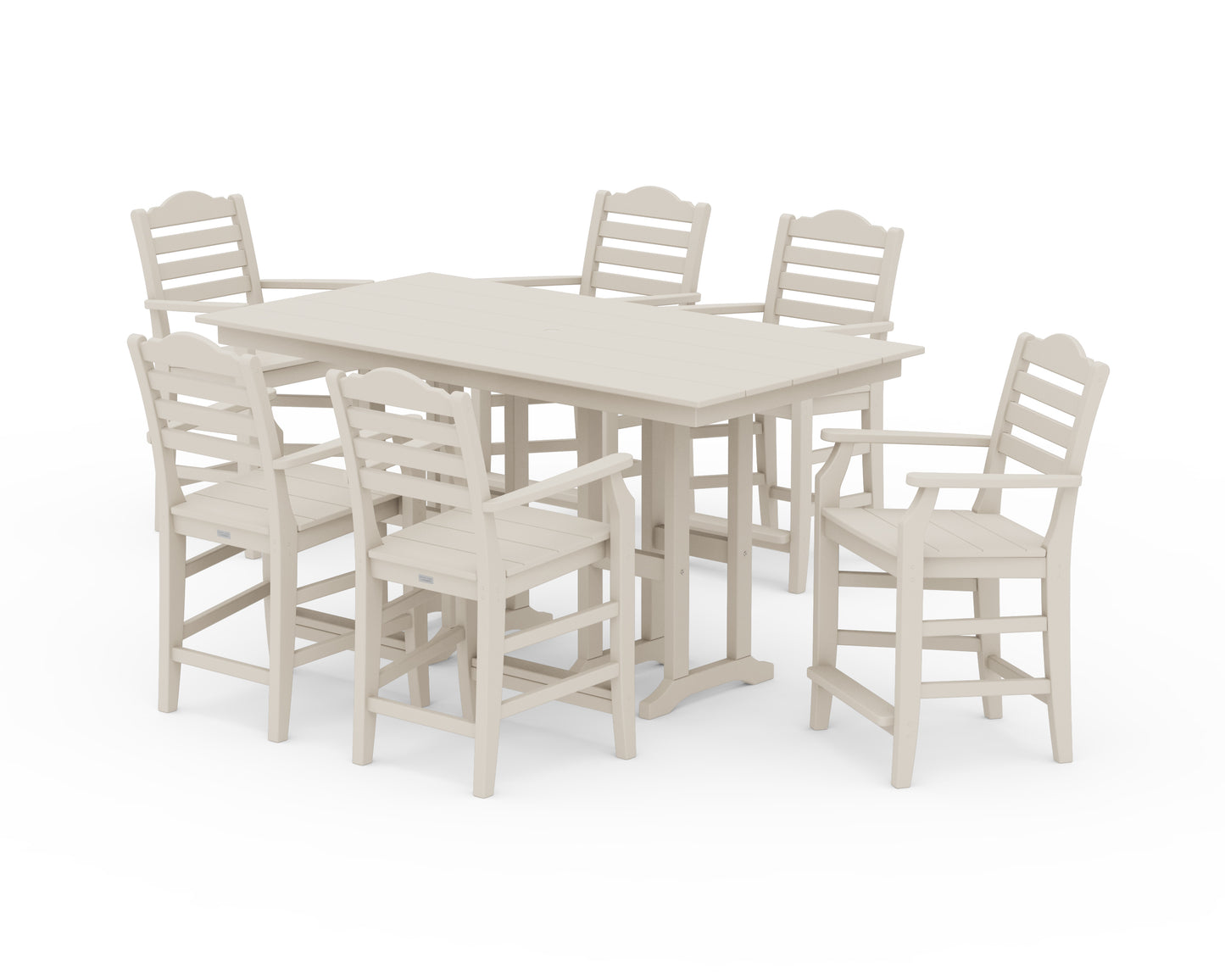 Savannah Arm Chair 7-Piece Farmhouse Counter Set