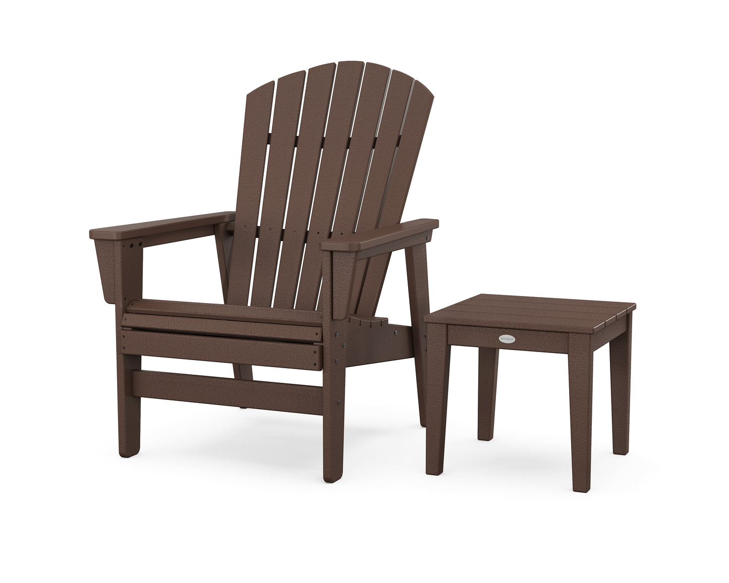 Nautical Grand Upright Adirondack Chair with Side Table