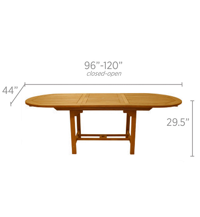 96"/120" Family Expansion Table - Oval