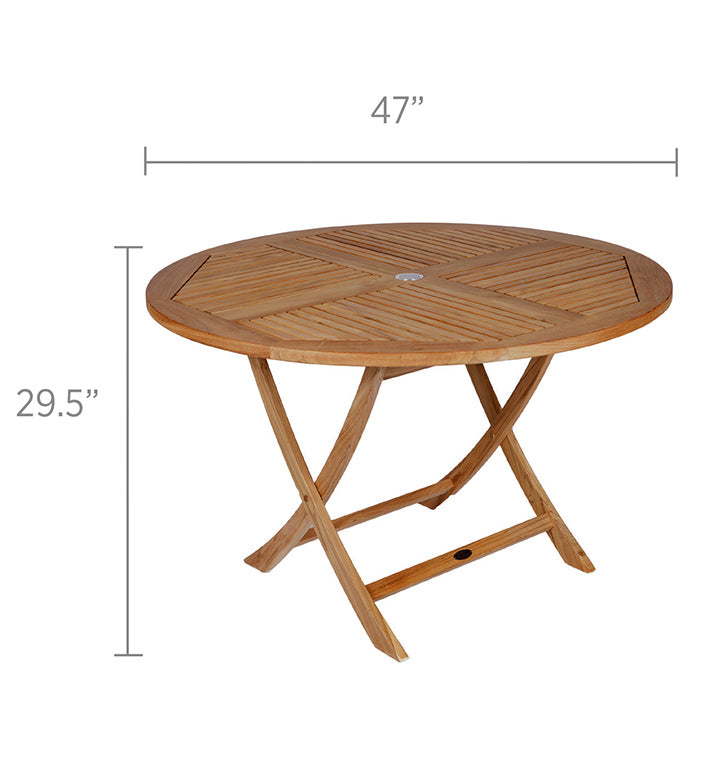 Sailor 47"Round Folding Table