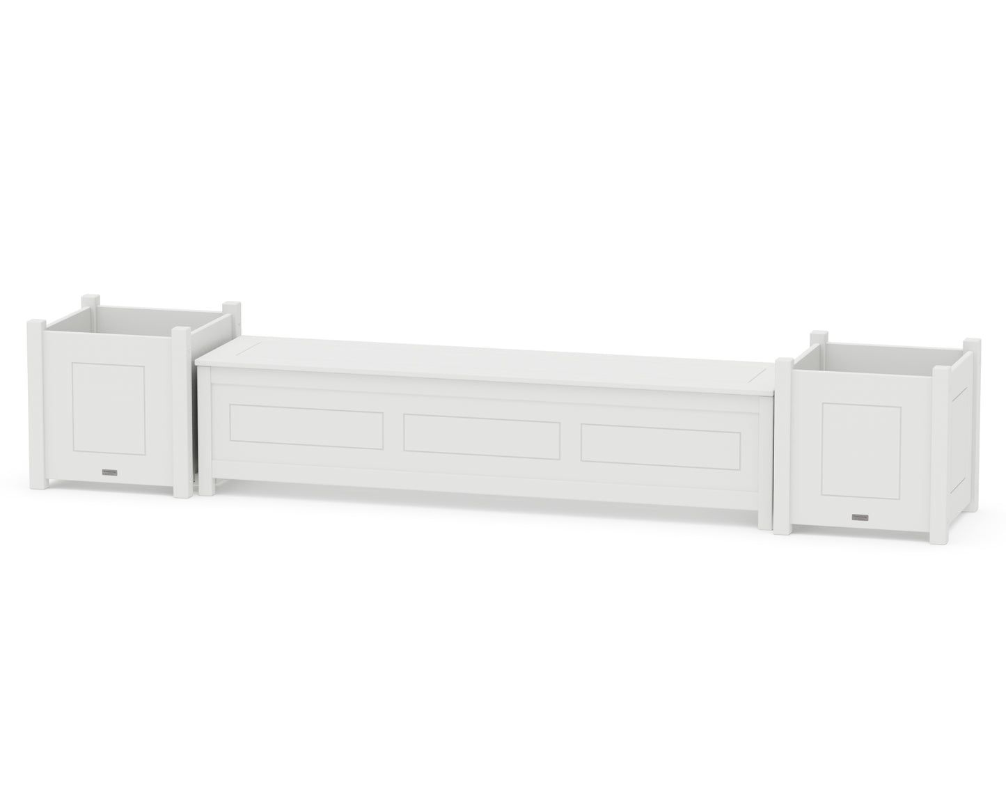 72" Country Living Straight Planter Storage Bench Set- Large
