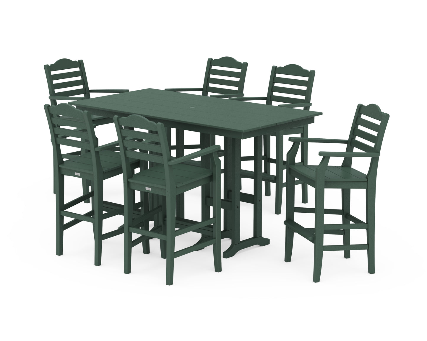 Savannah Arm Chair 7-Piece Farmhouse Bar Set