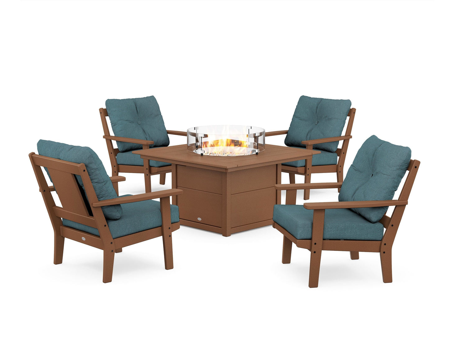 Prairie 5-Piece Deep Seating Set with Fire Pit Table