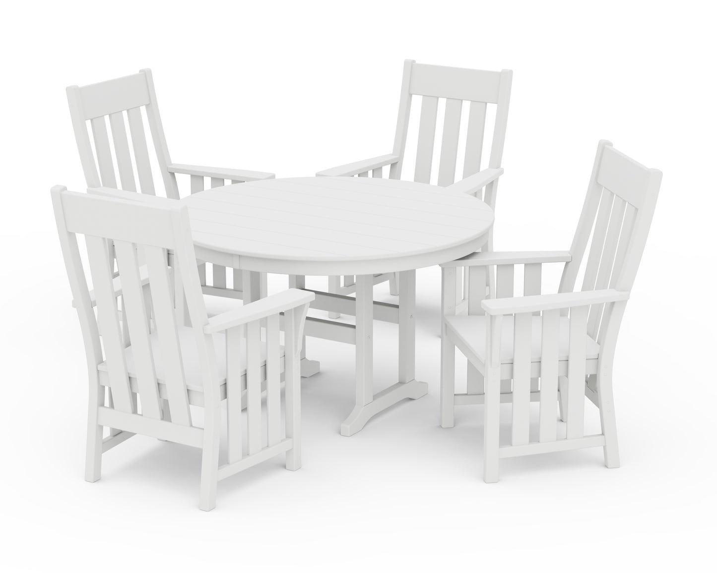 Acadia 5-Piece Round Farmhouse Dining Set