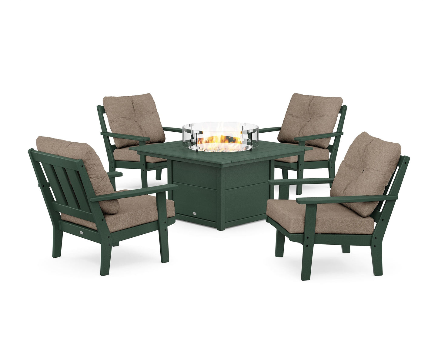Oxford 5-Piece Deep Seating Set with Fire Pit Table