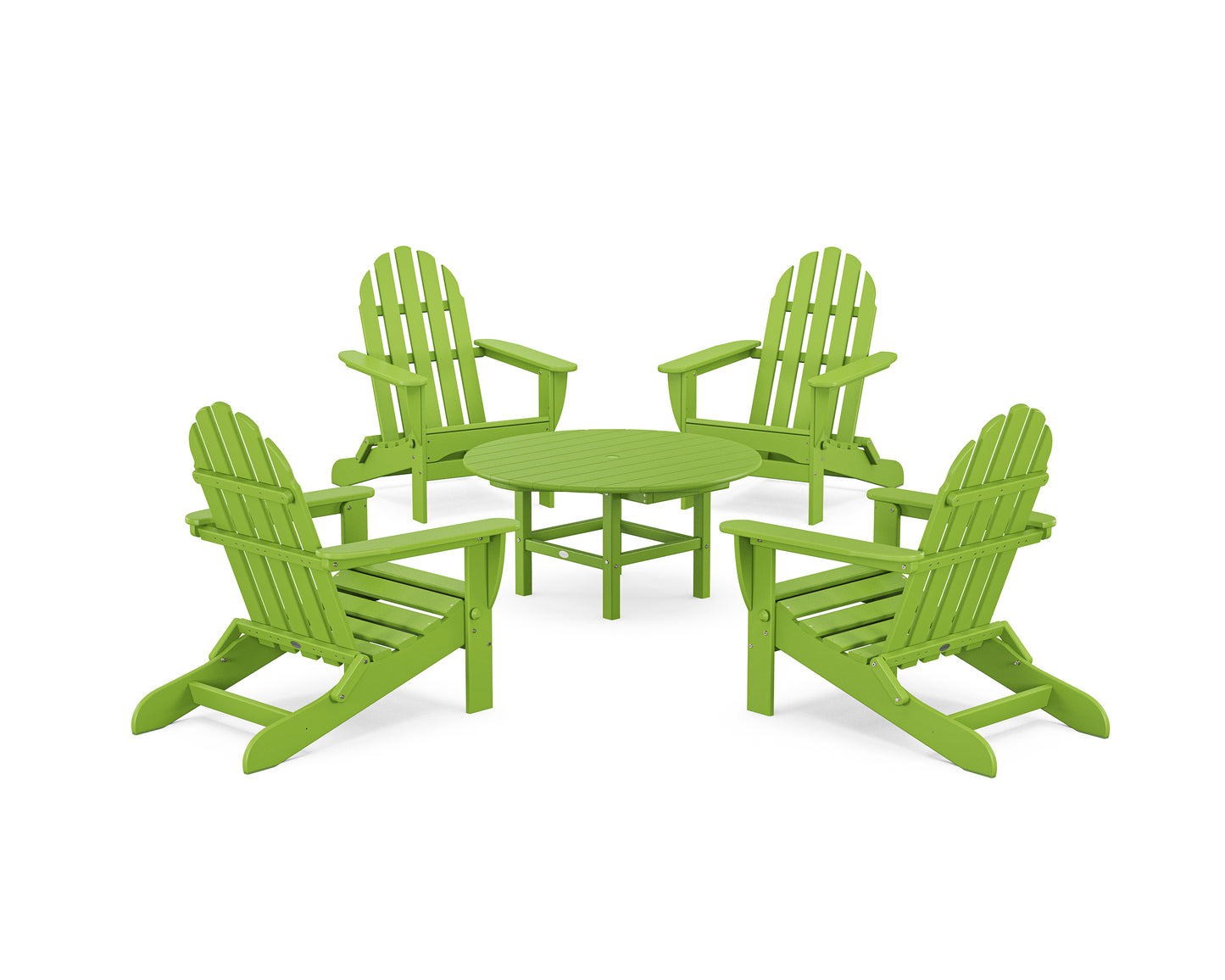 Classic Folding Adirondack 5-Piece Conversation Group