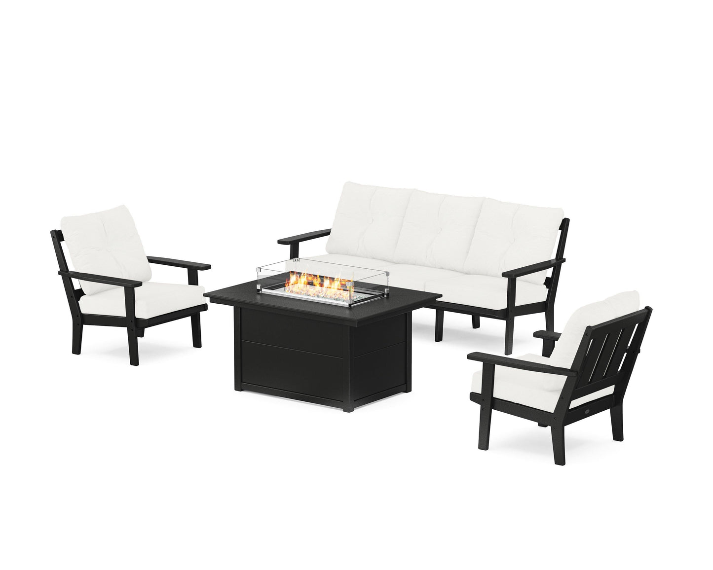 Oxford Deep Seating Fire Pit Table Set