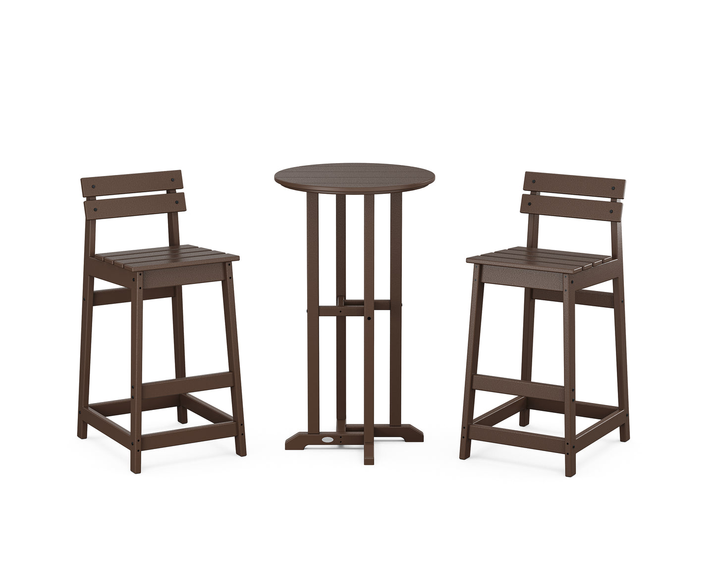 Modern Studio Plaza Lowback Bar Chair 3-Piece Bistro Set
